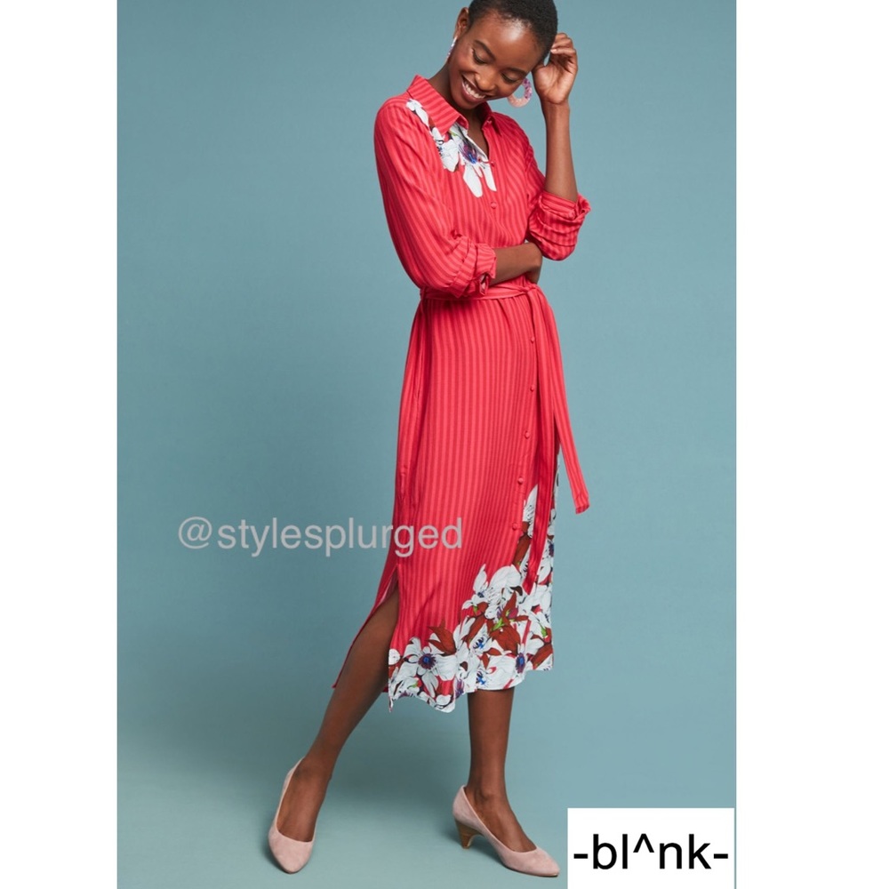 NWT⭐️Top Rated⭐️ANTHRO Cudrey Shirtdress size XS - Picture 1 of 8